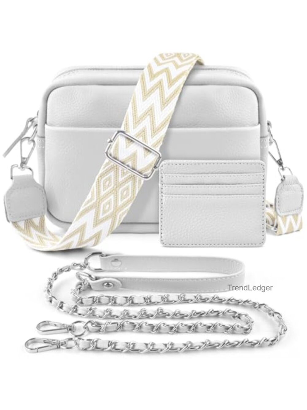 Leather Crossbody Bag for Women, Small Purse with Adjustable Straps